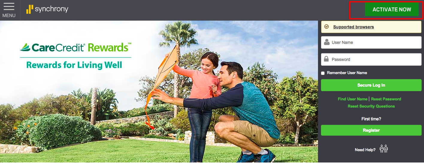 CareCredit credit card Application